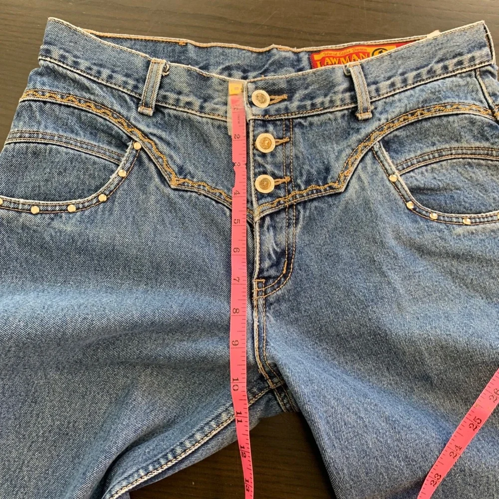 Vintage Lawman Western Jeans Women 11 Denim Americana Retro Rodeo Button Fly‎